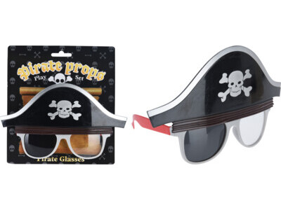 Party glasses pirate with hat