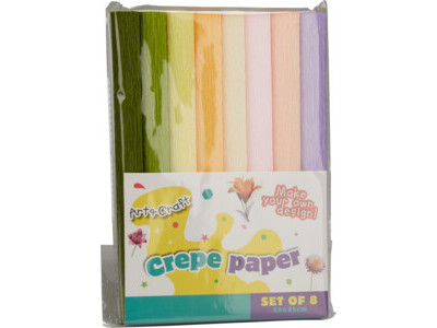 Crepe papier set van 8