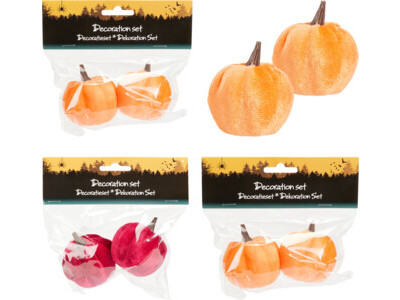 Pompoen decor set 2sts 2ass