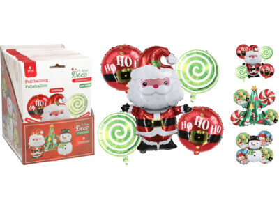 Folieballon kerst design set 5