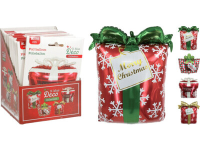 Folieballon kerst design 4ass