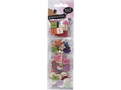 Buttons wood set