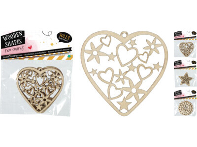 Houten vormen hobbyset 4st