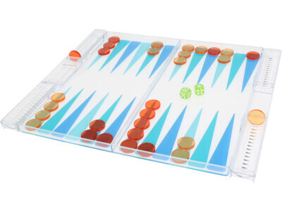 Backgammon transparant 30cm