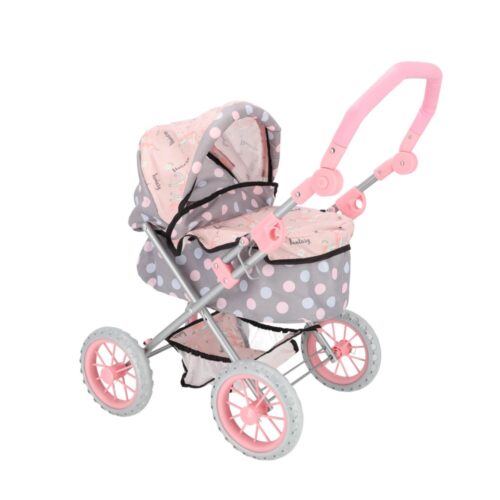 Dollsw. + care bag grey/pink 65x35,5x75 cm