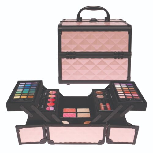 Casuelle make up case light pink / black frame