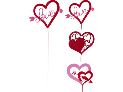 Heart garden lighter 69cm 3ass d