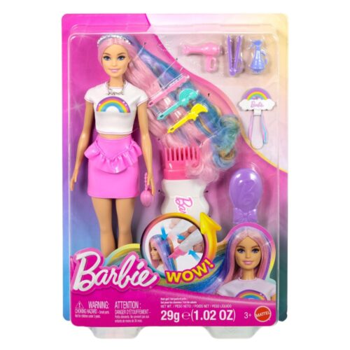 barbie fab rainbow sparkle hair play