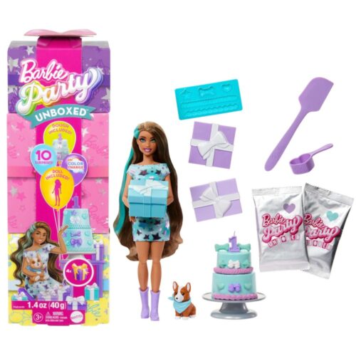 Barbie Party unboxed 2/1 doll with blue dress