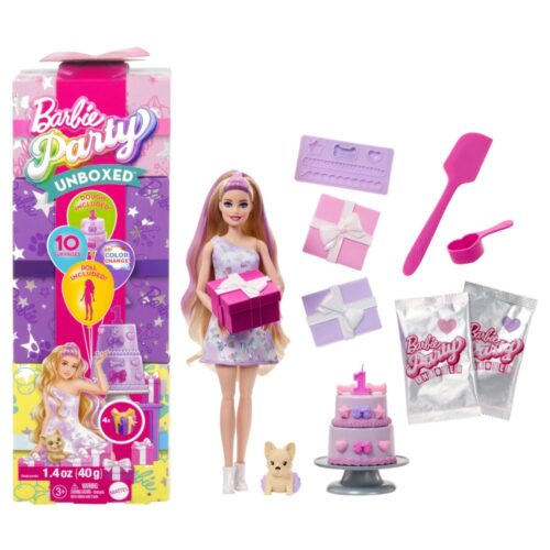 Barbie Party unboxed 2/1 doll with light pink dress
