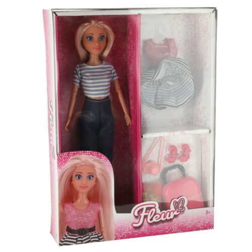 Fleur teen doll travel set with accessories