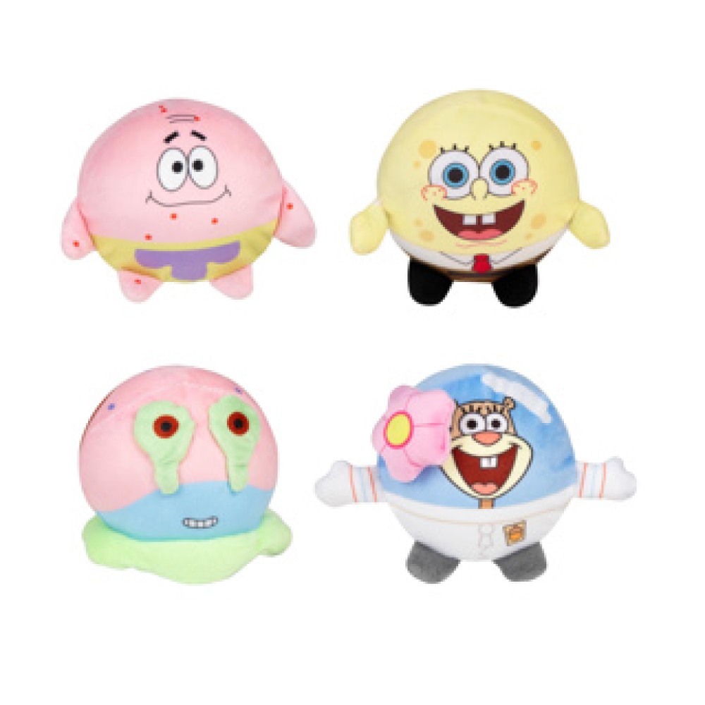Spongebob Stuiter pluche 4 asst. (assortiment – willekeurige uitvoering)