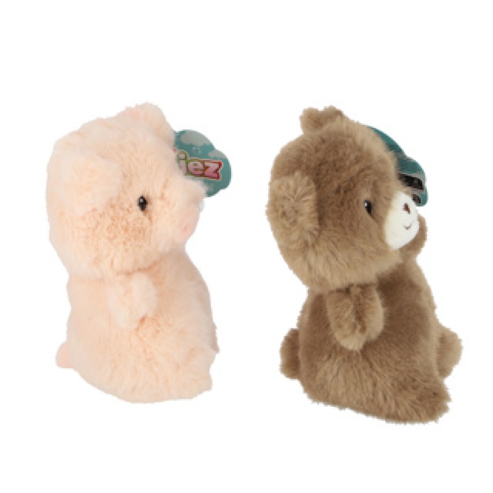 Pluchiez plush bear / pig 18 cm 2 assorti (range of random version))