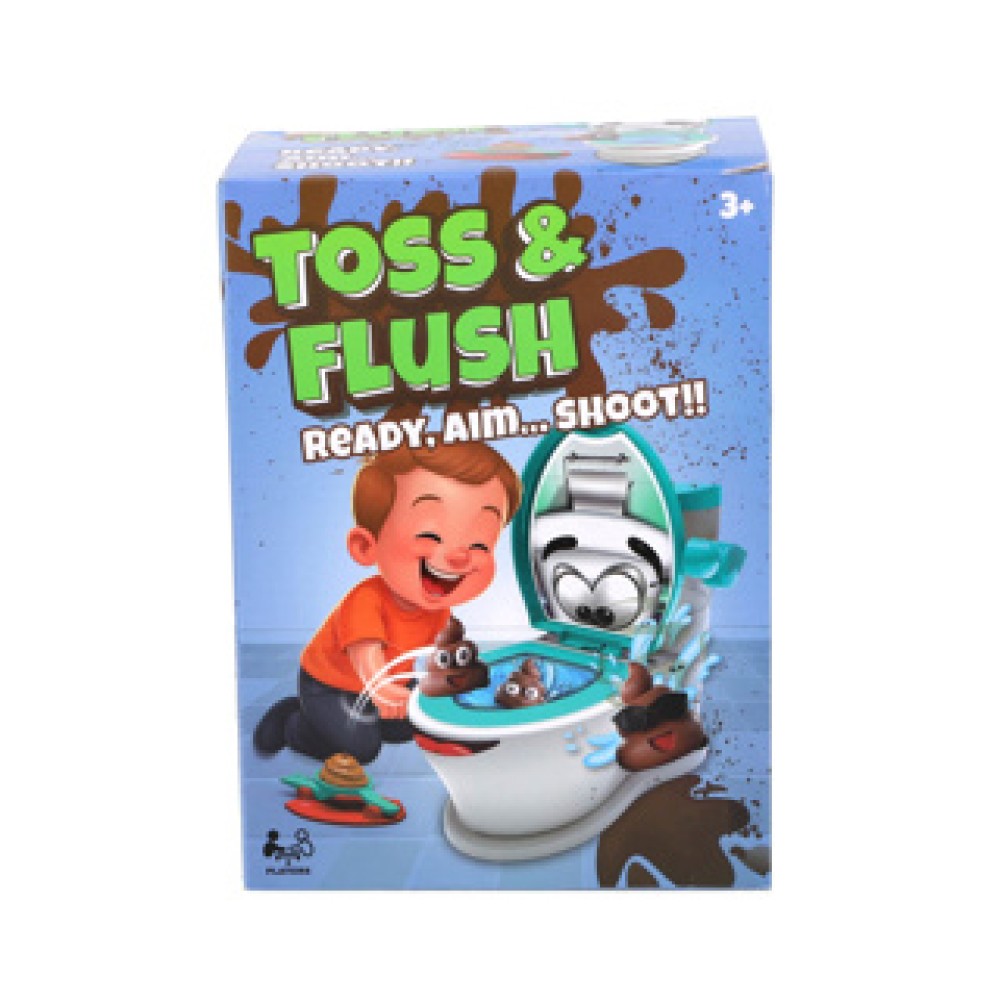 Spel Toss & flush poepschiet spel