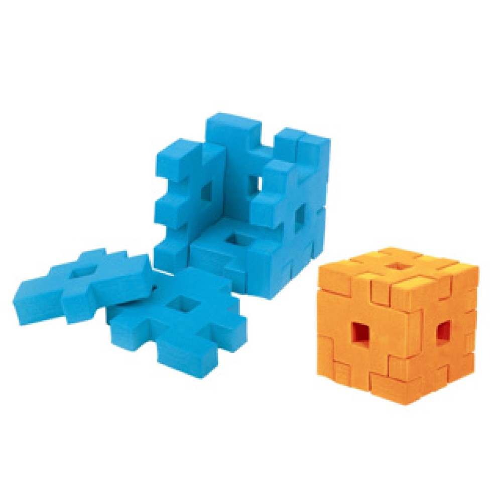 Puzzle foam cube 3D 4 pieces of assorti (range of random version))