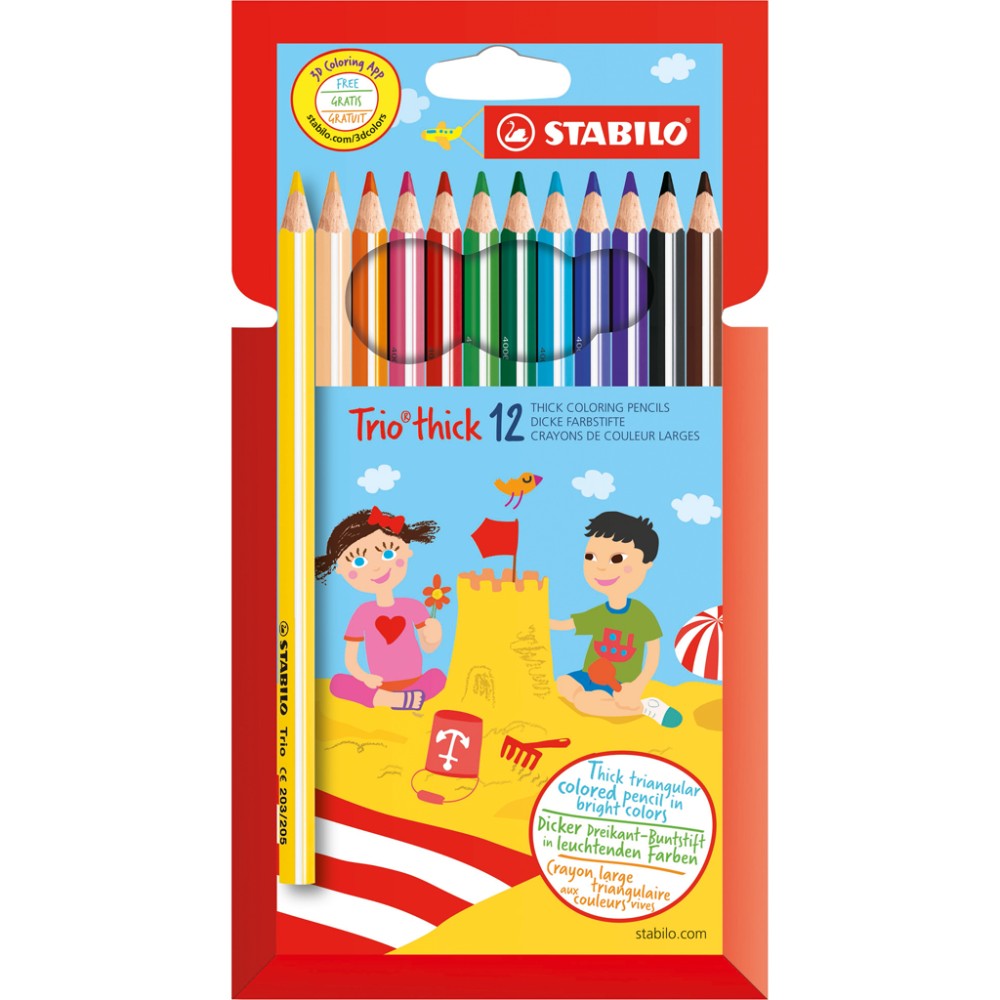 Colouring pencils Stabilo Trio 12 Big Pencils