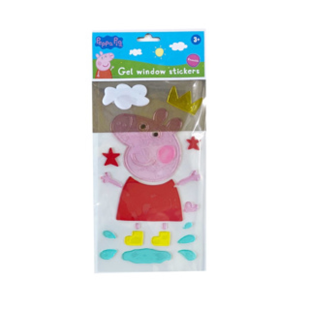 Peppa Pig Raamstickers Gel 2 Assorti (assortiment – willekeurige uitvoering)