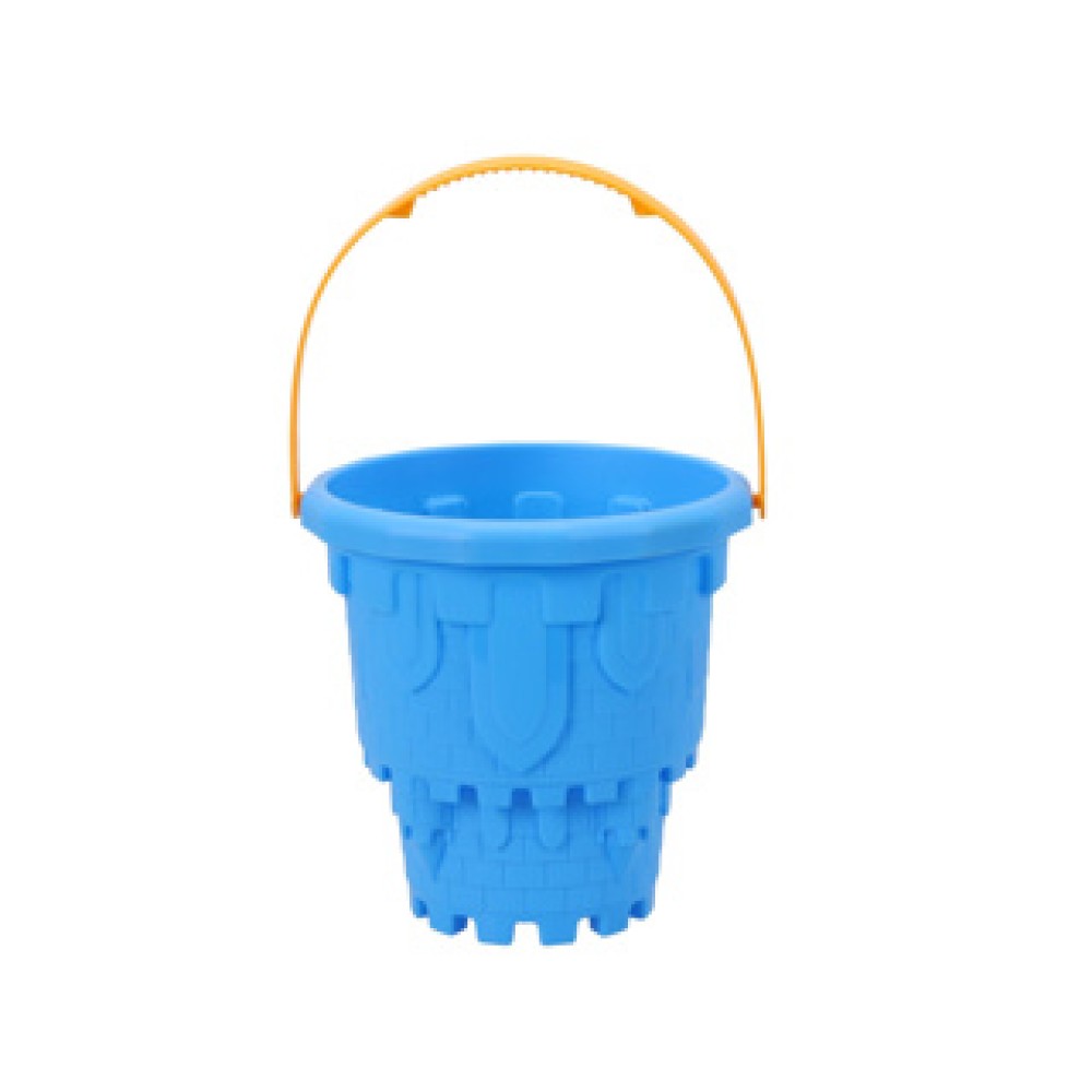 Kasteel emmer met handvat assorti blauw, groen, rood en oranje (assortiment – willekeurige uitvoering)