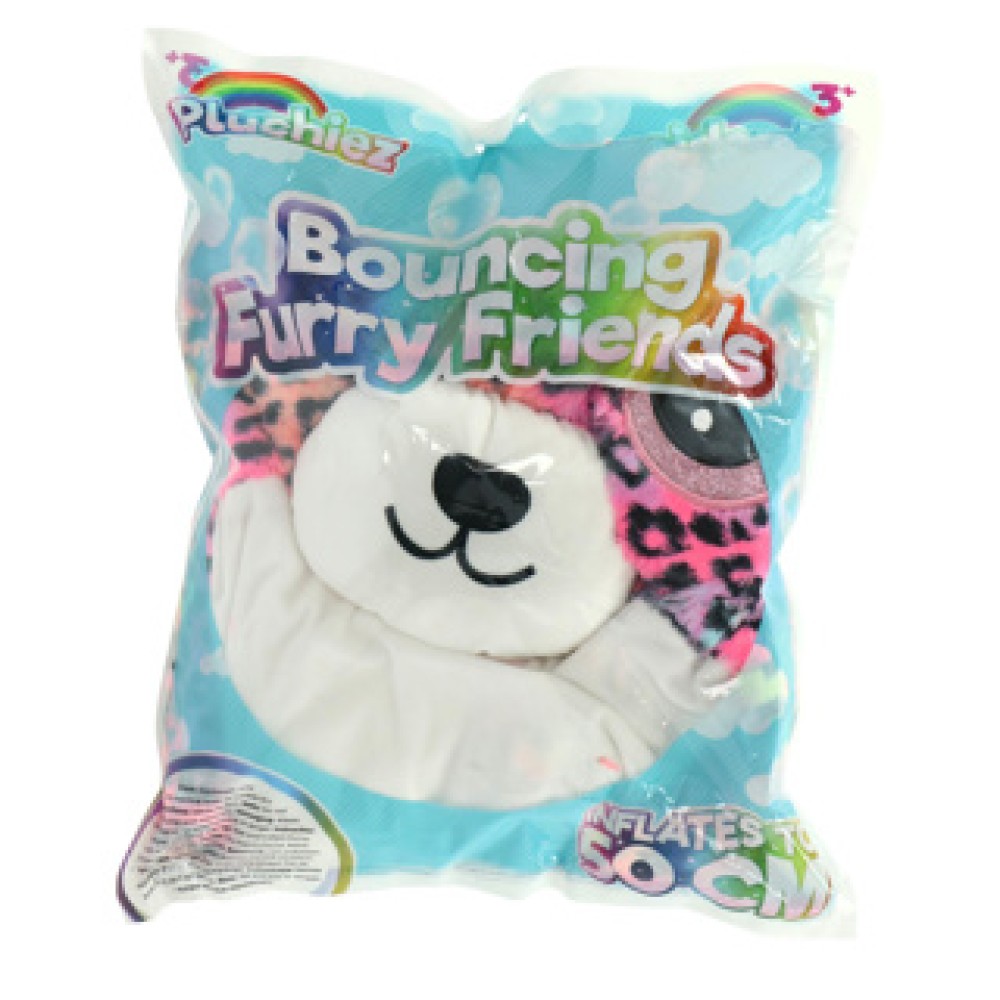 Pluchiez bal bouncing furry 50 cm assorti (assortiment – willekeurige uitvoering)