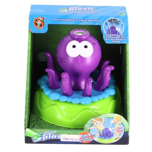 Watersproeier octopus met bellenblaas deluxe (assortiment – willekeurige uitvoering)