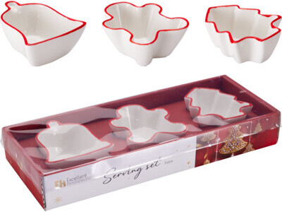 Snackschaal porselein set 3sts