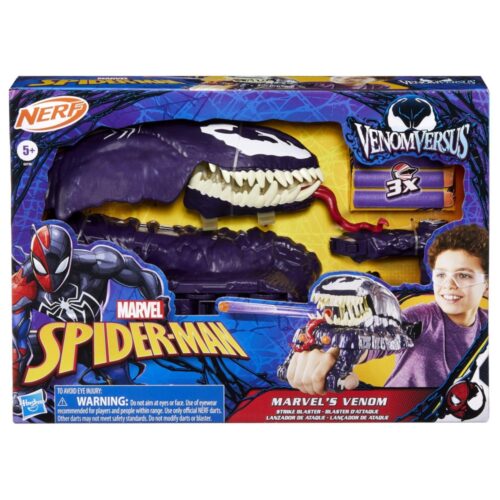 Marvel Spiderman Venom versus Venom strike blaster