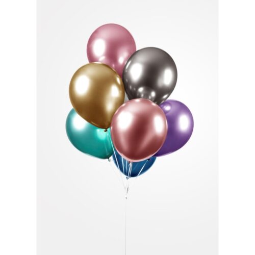 Chrome Balloon Assorted 10 Pieces 30 Cm (range of random versions))