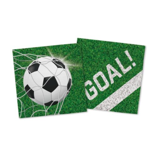 Soccer Napkins 20 Pieces 33x33 Cm