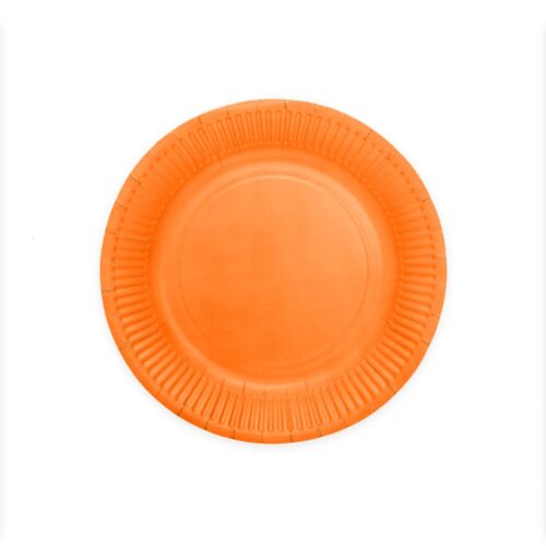 8 Papieren Bordjes 23 Cm Oranje
