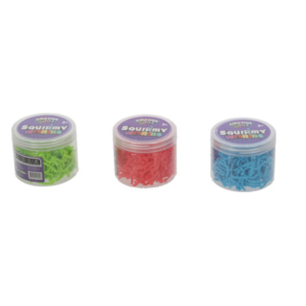 Amazing Cool Squirmy Worms in pot 3 assorti (assortiment – willekeurige uitvoering)