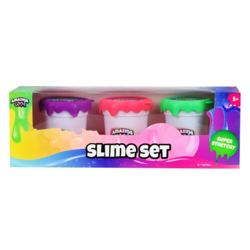 Amazing Cool slime 3 pcs assorti Purple, Green, Pink (range of random version))