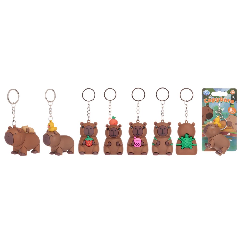Capybara Keyring 3D 6 assorti 4-5cm (assorted random version)