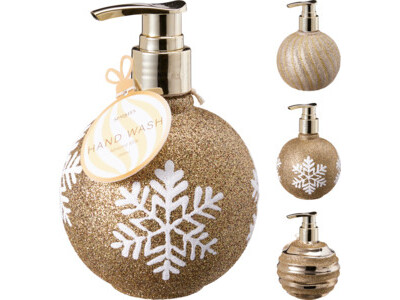 Handzeep kerstbal 350ml 3ass