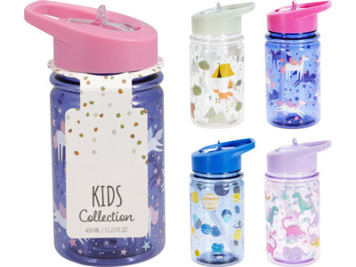 Sports bottle 450ml 4ass kids desi