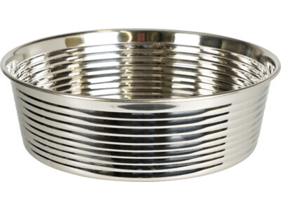 Animal food container stainless steel with rubber b