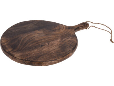 Plateau hout rond gebrand