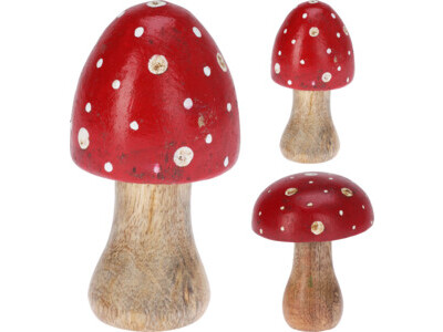 Paddestoel 10cm 2ass rood