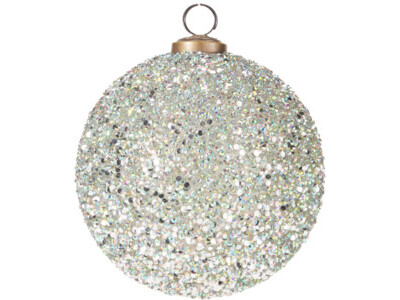 Kerstbal glas 12cm groen
