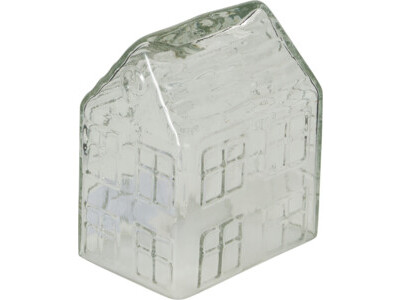 Huis 9cm glas transparant