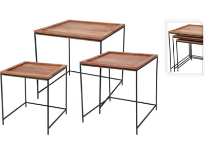 Bijzettafel set 3sts