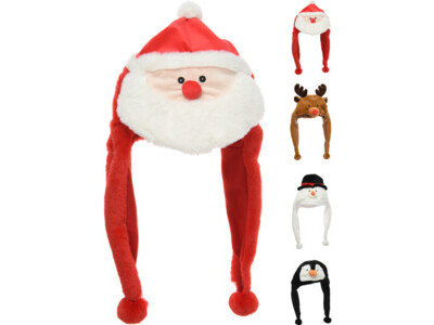 Kerstmuts pluche 50cm 4ass