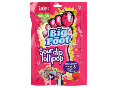 Big foot bag 60 gram lollipops