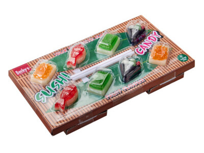 Sushi gummy plate