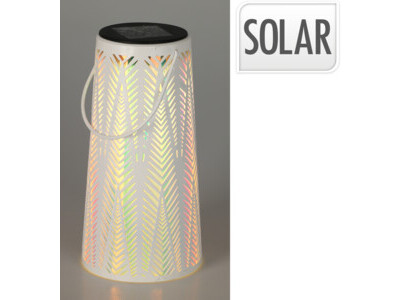 Solar lantern 22cm white