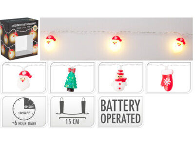 Led pendulum Christmas figures 4ass