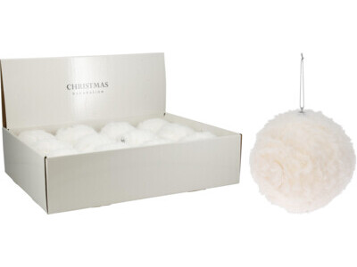 Christmas ball 120mm art fur white