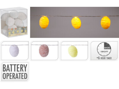 Led rafia egg lighting 10pcs