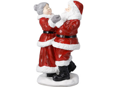 Mr en mrs kerstman 16x12x27cm