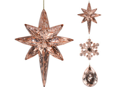 Hangdeco acryl 3ass roze goud