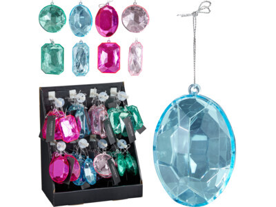 Edelsteen hangdeco 5cm 16ass